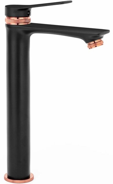 Bateria Umywalkowa REA JS-634901-1RGB VIRAL Wysoka Czarny Różowe Złoto