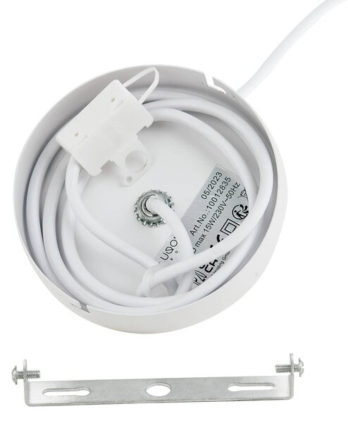 Lampa wisząca Borys Lindby, możliwość ściemniania, jasne drewno, salon / jadalnia, bambus, dworkowy / rustykalny