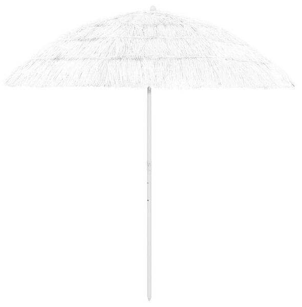 Parasol plażowy w hawajskim stylu, biały, 240 cm
