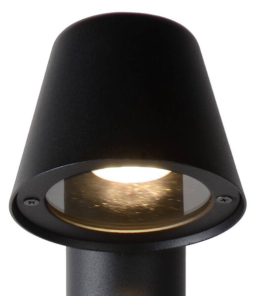 Lucide Słupek oświetleniowy LED Dingo, możliwość ściemniania, czarny, aluminium, nowoczesny