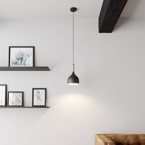 Lampa wisząca Noak Luminex, możliwość ściemniania, czarny, salon / jadalnia, metal, nowoczesny