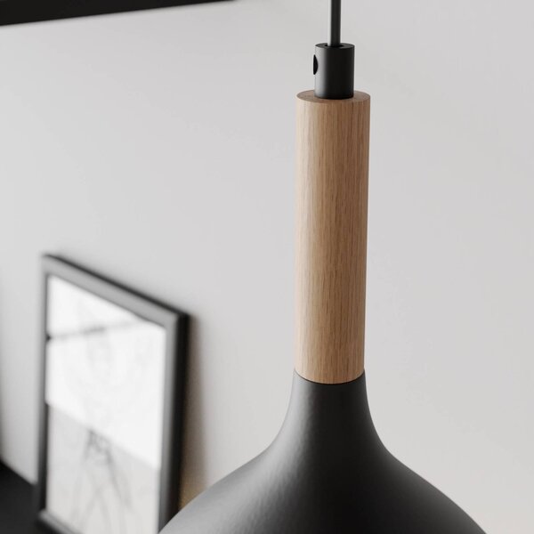 Lampa wisząca Noak Luminex, możliwość ściemniania, czarny, salon / jadalnia, metal, nowoczesny
