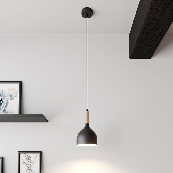 Lampa wisząca Noak Luminex, możliwość ściemniania, czarny, salon / jadalnia, metal, nowoczesny