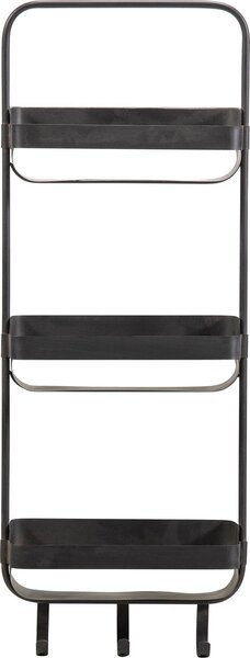 Metalowa półka do łazienki RAKKA 81x31 cm, czarna z patyną