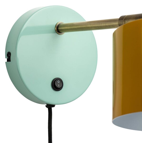 Dyberg Larsen Kinkiet Ocean, niebieski, salon / jadalnia, metal, skandynawski
