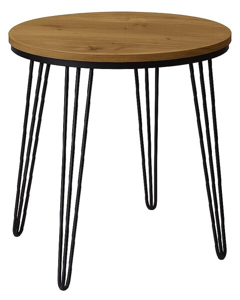 Stół 60 cm okrągły nierozkładany, blat 3,6 cm, nogi Metalowe „ Hairpin legs ” I ArtDHome