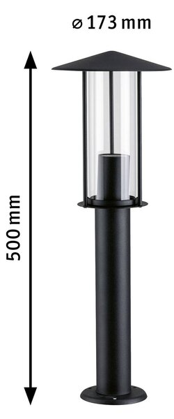 Paulmann Słupek oświetleniowy LED Classic, czarny, metal