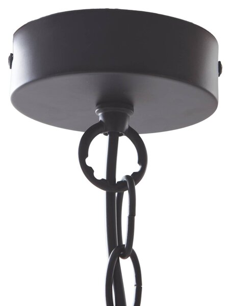 Lampa wisząca Eryk Lucande, możliwość ściemniania, czarny, salon / jadalnia, metal, industrialny