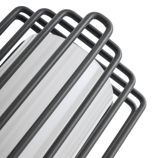 Kinkiet zewnętrzny Chandan Lucande, możliwość ściemniania, czarny, aluminium, nowoczesny