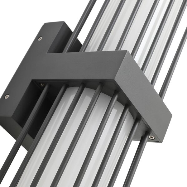 Kinkiet zewnętrzny Chandan Lucande, możliwość ściemniania, czarny, aluminium, nowoczesny
