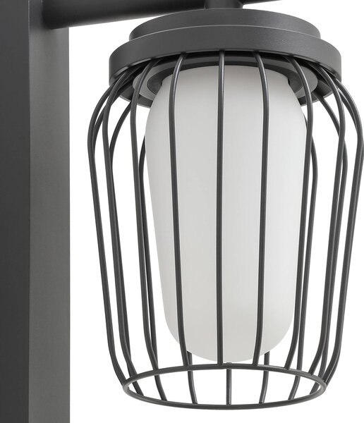 Kinkiet zewnętrzny Chandan Lucande, możliwość ściemniania, czarny, aluminium, nowoczesny