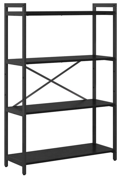 Półka na książki czarny dąb 80 x 30 x 120 cm