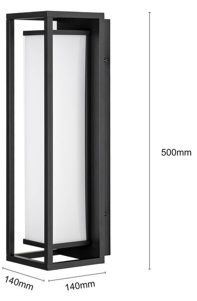 Kinkiet zewnętrzny LED Banetti Lucande, czarny, aluminium, nowoczesny