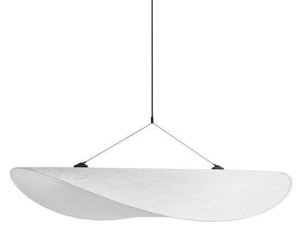 New Works Lampa wisząca Tense, możliwość ściemniania, biały / opal, salon / jadalnia, tworzywo sztuczne, design