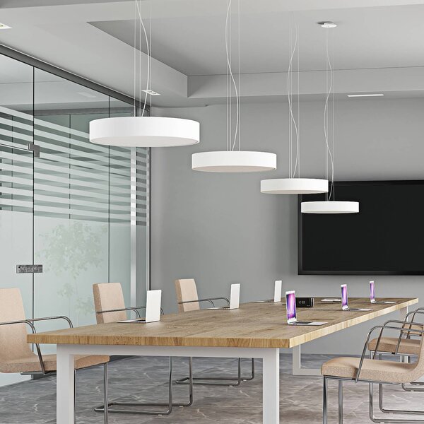Lampa wisząca Noabelle Arcchio, możliwość ściemniania, biały / opal, kuchnia, metal, nowoczesny