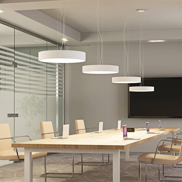 Lampa wisząca Noabelle Arcchio, możliwość ściemniania, biały / opal, kuchnia, metal, nowoczesny
