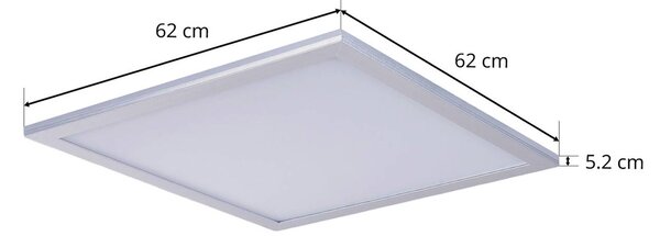 Panel LED Livel Lindby, aluminiowy / szary / cynkowy, kuchnia, tworzywo sztuczne, nowoczesny