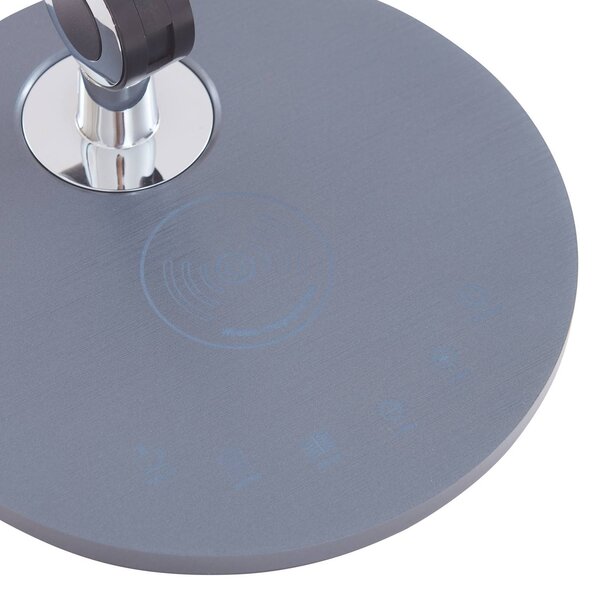 Lampa biurkowa LED Nyxaris Lindby, możliwość ściemniania, aluminiowy / szary / cynkowy, biuro, tworzywo sztuczne, nowoczesny