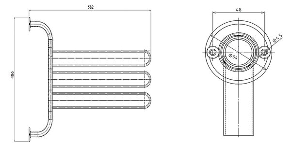 AQUALINE 8002 White line Suszarka obrotowa potrójna, biały