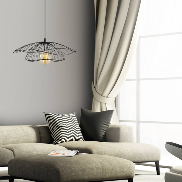 Lampa wisząca Tel 6500 Opviq, możliwość ściemniania, czarny, salon / jadalnia, metal, nowoczesny