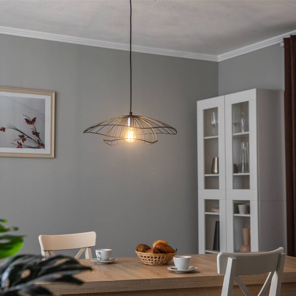 Lampa wisząca Tel 6500 Opviq, możliwość ściemniania, czarny, salon / jadalnia, metal, nowoczesny
