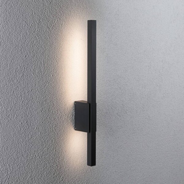 Paulmann Kinkiet zewnętrzny LED Stan, czarny, aluminium, nowoczesny