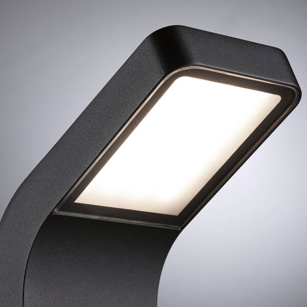 Paulmann Słupek oświetleniowy LED Kulma, czarny, aluminium