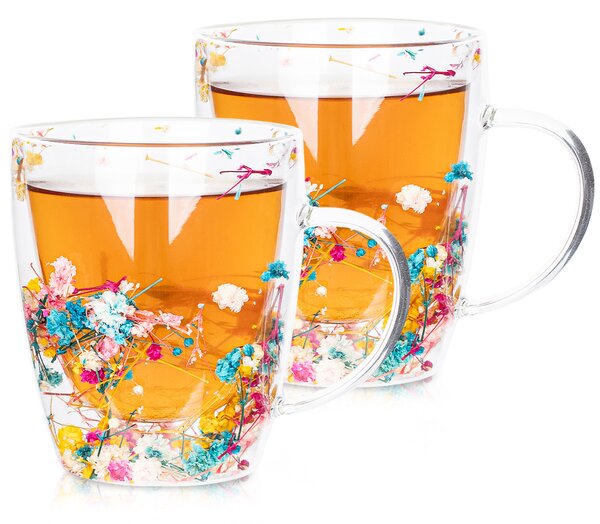4Home Szklanka termiczna Floral Hot&Cool 300 ml, 2 szt