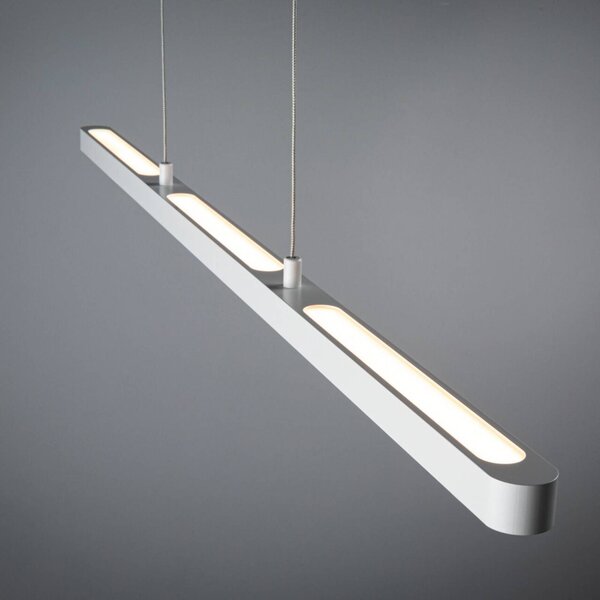 Paulmann Lampa wisząca Lento, możliwość ściemniania, biały / opal, salon / jadalnia, aluminium, nowoczesny