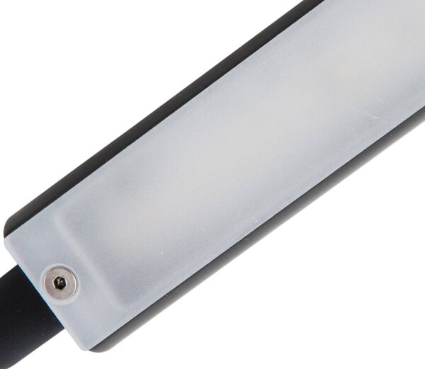 Kinkiet LED Flexola Lindby, możliwość ściemniania, czarny, sypialnia, metal