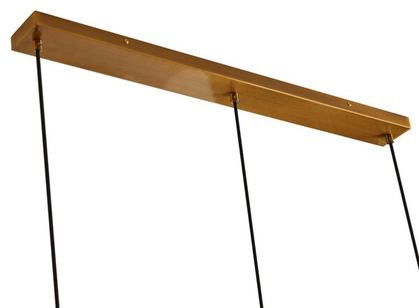Lampa wisząca szklana Drakar Lindby, możliwość ściemniania, kremowy / amber, salon / jadalnia, szkło, vintage