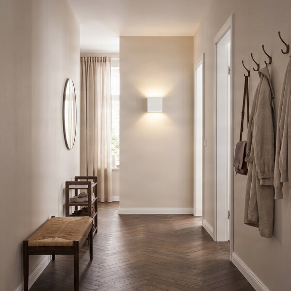 Lampa Ścienna Lindby, Anneke, biały, salon, gips | glina, nowoczesny