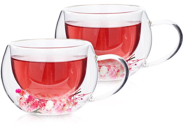 4Home Szklanka termiczna do cappuccino Blossom Hot&Cool, 270 ml, 2 szt