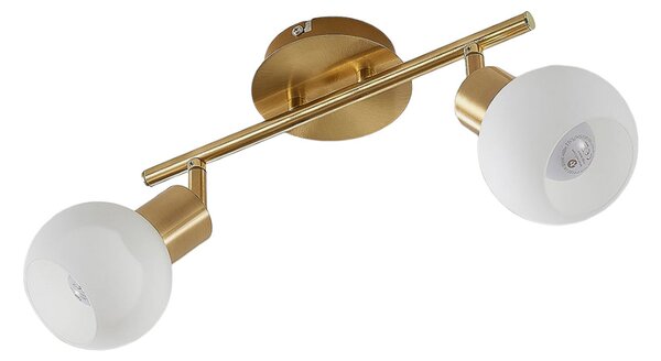 Lampy sufitowe Lindby, ELAINA, ściemnialny, złoty | mosiężny, salon, metal, nowoczesny