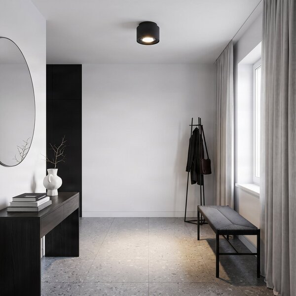 Lampa Sufitowa Arcchio, Walisa, ściemnialny, czarny, salon, aluminium, nowoczesny