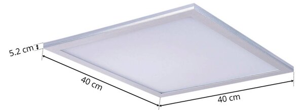 Panel LED Livel Lindby, możliwość ściemniania, aluminiowy / szary / cynkowy, kuchnia, tworzywo sztuczne, nowoczesny