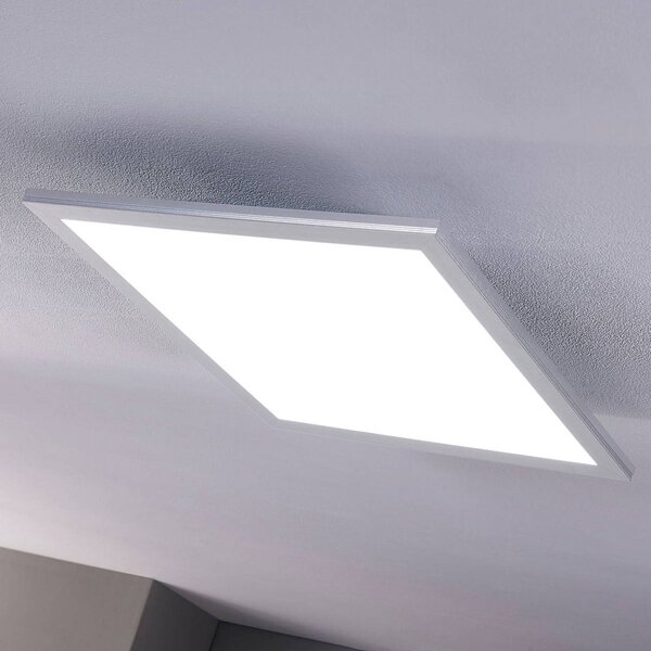 Panel LED Livel Lindby, możliwość ściemniania, aluminiowy / szary / cynkowy, kuchnia, tworzywo sztuczne, nowoczesny