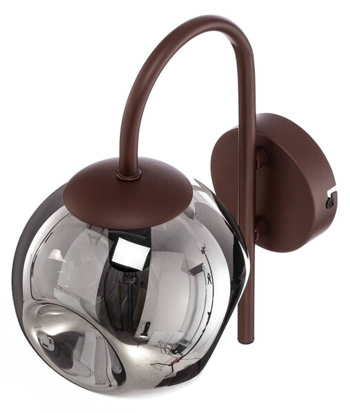 Kinkiet Valentina Lindby, możliwość ściemniania, brązowy / rdzawy, salon / jadalnia, metal, design