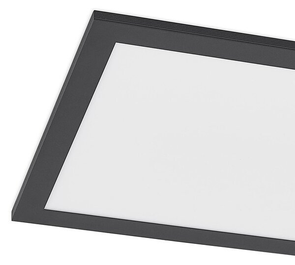 Panel LED Nelios Lindby, możliwość ściemniania, czarny, kuchnia, aluminium, nowoczesny