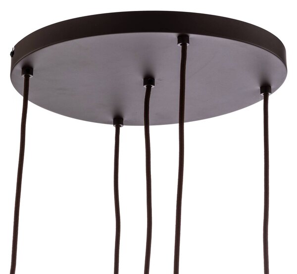 Lindby Lampa wisząca szklana Valentina, możliwość ściemniania, aluminiowy / szary / cynkowy, salon / jadalnia, szkło, design