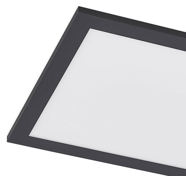 Panel LED Nelios Lindby, możliwość ściemniania, czarny, kuchnia, aluminium, nowoczesny