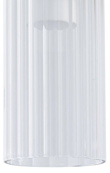 Lampa wisząca szklana Korvitha Lucande, możliwość ściemniania, aluminiowy / szary / cynkowy, salon / jadalnia, szkło, nowoczesny