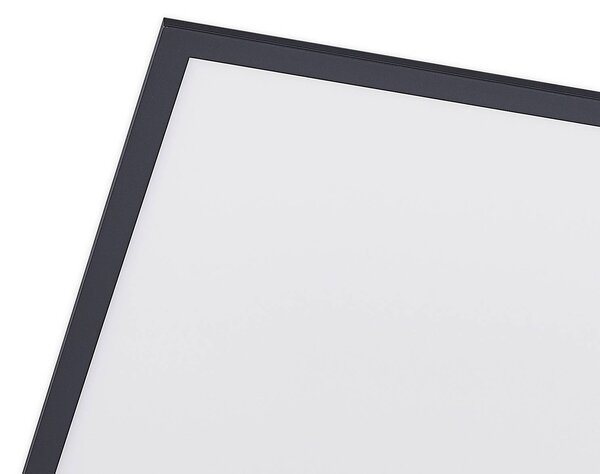 Panel LED Nelios Lindby, czarny, kuchnia, aluminium, nowoczesny