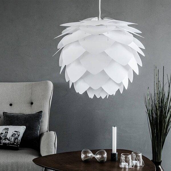 UMAGE Lampa wisząca designerska Silvia, możliwość ściemniania, biały / opal, salon / jadalnia, tworzywo sztuczne, design