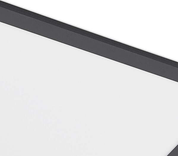 Panel LED Nelios Lindby, czarny, kuchnia, aluminium, nowoczesny