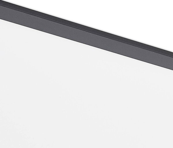 Panel LED Nelios Lindby, czarny, kuchnia, aluminium, nowoczesny