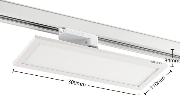 Arcchio Hairis 3-fazowy panel LED biały 4000 K, biały / opal, biuro, tworzywo sztuczne, nowoczesny