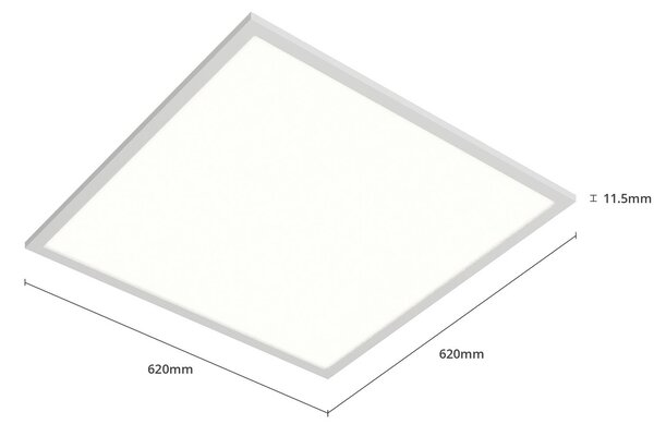 Panel LED Vinas Arcchio, biały / opal, biuro, tworzywo sztuczne, nowoczesny