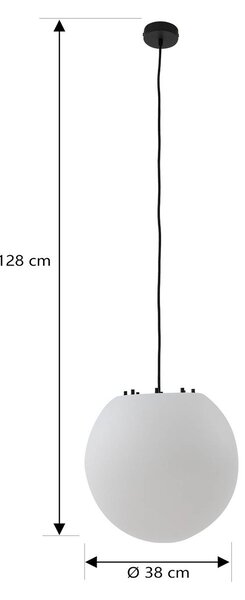 Lampa wisząca zewnętrzna Lindby Alea, biała, tworzywo sztuczne, Ø 38 cm Alea Lindby, możliwość ściemniania, biały / opal, tworzywo sztuczne, nowoczesny