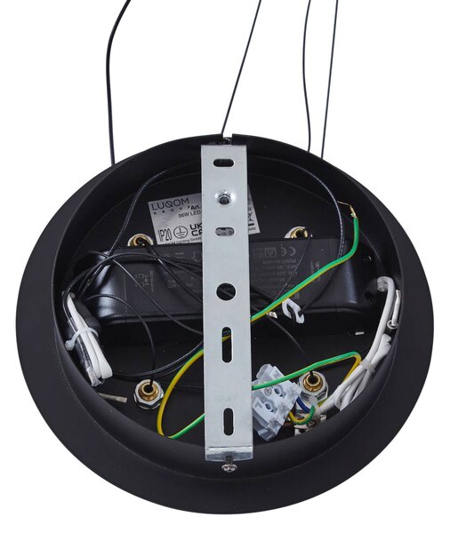 Lampa wisząca Pallo Lucande, możliwość ściemniania, czarny, salon / jadalnia, metal, nowoczesny